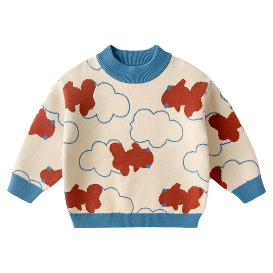 
Dudu baby sweater winter sweater children boys wool thick sweater girls tops autumn and winter clothes children's clothing