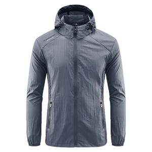 
Summer 2026 men's ultra-thin breathable sun protection clothing hooded quick-drying jacket outdoor anti-UV jacket skin clothing
