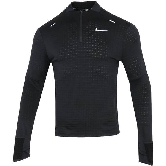 Nike Men's 2022 Summer Sports Training Casual Half Zipper Long Sleeve T-shirt DD5663-010