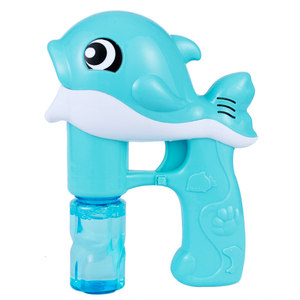 Children's electric bubble gun fully automatic dolphin bubbles bubble machine girl heart Douyin same toy supplement solution