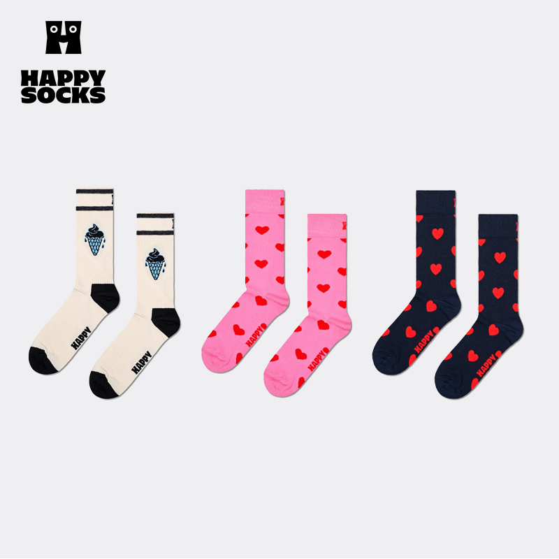 【本命年】Happy Socks袜子女男袜秋冬龙年红色棉袜中筒袜