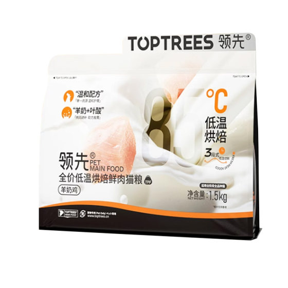 
Toptrees Leading Cat Food Low Temperature Baking Cat Food Chicken High Protein Probiotics Cat Food Main Food Dry Food High Protein