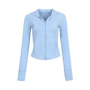 annerun Yoga outer women's sports outdoor sunscreen jacket slim slim slim hooded hooded running dry clothes fitness
