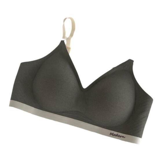 Seamless jelly soft support latex cup underwear for girls, comfortable small breast push-up bra without rims, thin style