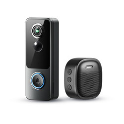 Video doorbell monitoring entrance door courtyard camera anti-theft electronic cat's eye smart photography home wireless WIFI mobile phone remote 360-degree panoramic fish eye HD video recorder