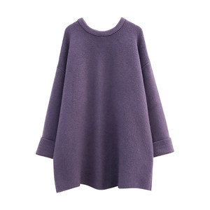 
Fashionable red maternity sweater, autumn and winter top, fashionable round neck hot mom thickened loose large size knitted skirt for women