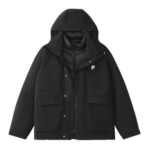 
FILA FUSION Fila trendy brand couple down jacket two-piece set 2025 winter new hooded three-in-one jacket