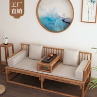 Новая китайская сплошная деревянная кровать современная простота наложная кровать гостиная маленькая квартира диван домашний дом.