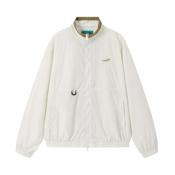 
Mr. Jiangnan NewJNXS American retro breathable stand-up collar contrasting splicing jacket spring and autumn loose jacket for men and women