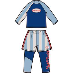 KK Tree Children's Swimsuit Girls Slims Swallow Swims A Type A Girls Swimming Long -sleeved Sunflow