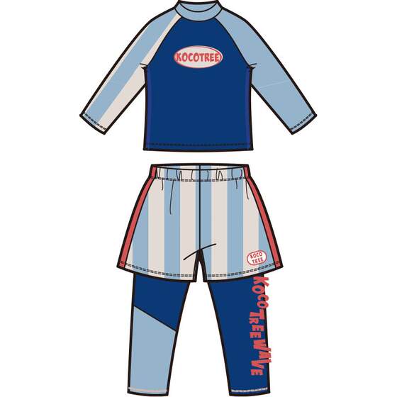 KK Tree Children's Swimsuit Girls Slims Swallow Swims A Type A Girls Swimming Long -sleeved Sunflow