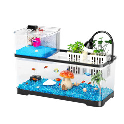 Double tank filter fish tank landscaping complete set of aquarium