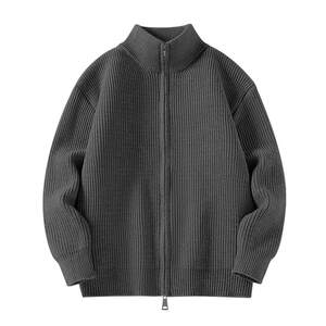 
Benny Road heavy retro sweater men's winter heavy double zipper cardigan lazy style stand-alone sweater men's A