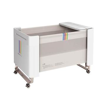 [Double 11 Big Sale] BeBeBus crib multifunctional large white bed smart liftable foldable crib