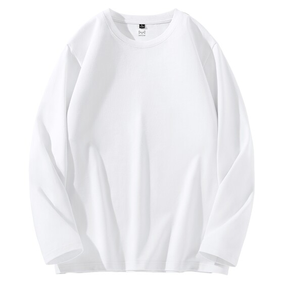 
Catman official new pure cotton long-sleeved T-shirt 2026 spring round neck versatile heavy base top for men and women same style Y