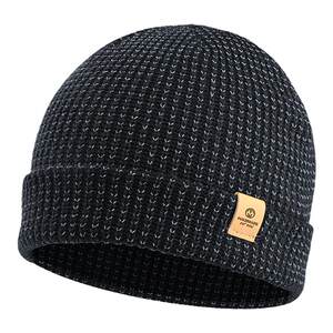 
Reflective running hat for women, winter sports hat for men, outdoor windproof and warm knitted hat, marathon woolen hat