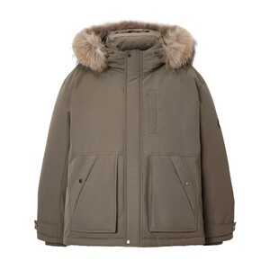 
[Functional ice shell, water repellent] Jack Jones men's winter raccoon fur collar hooded down jacket for men