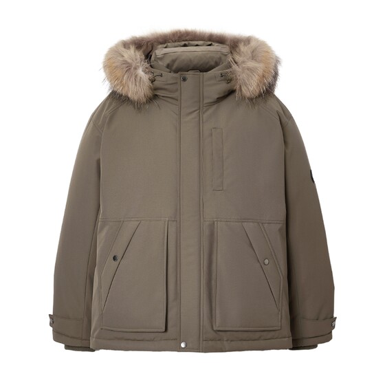 
[Functional ice shell, water repellent] Jack Jones men's winter raccoon fur collar hooded down jacket for men