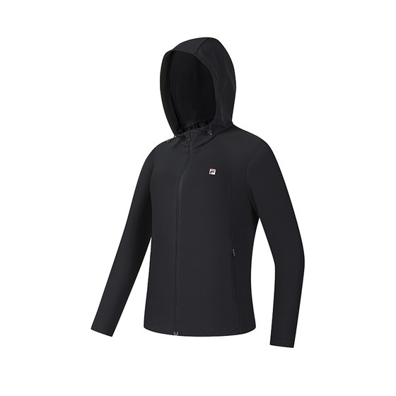 
FILA Official Women's Knitted Hooded Jacket 2026 Summer New Tennis Sports Basic Sun Protection Top
