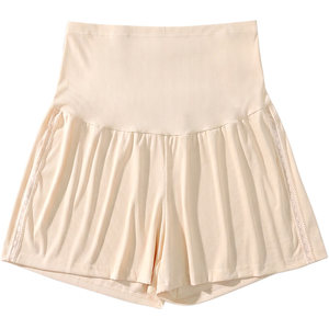 
Maternity safety pants summer thin high-waisted shorts anti-exposure loose large size ice silk leggings home pajamas