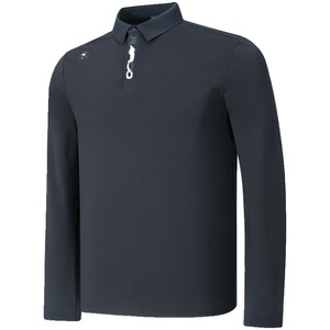 
RAPIDO 雳霹道 2025 autumn and winter men's simple micro-brushed casual inner long-sleeved POLO shirt