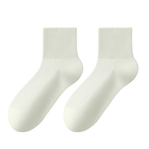 
100% cotton socks women's spring 2026 new summer thin breathable mesh boneless anti-falling and anti-pilling socks