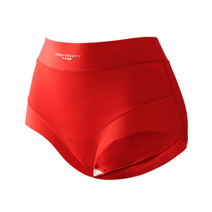 
3 gift boxes, new step, red high-waist underwear for female wedding brides, extended crotch, lucky boxers