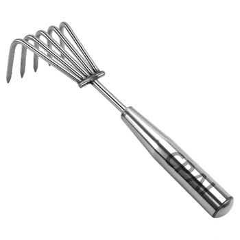 Stainless steel rake loosening artifact gardening flower planting