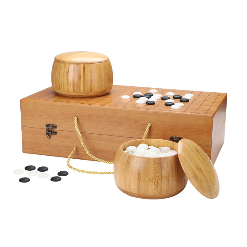 GIOCO DA TAVOLO MANCALA KALAHA IN LEGNO DI BAMBÙ CON PIETRE NATURALI - TABELLONE PIEGHEVOLE, GIOCO DI STRATEGIA PER FAMIGLIE E BAMBINI