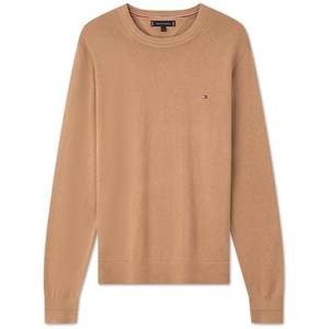 
[Silk Cashmere Blended] Tommy Autumn and Winter Men's Solid Color Casual Round Neck Bottoming Knitted Sweater