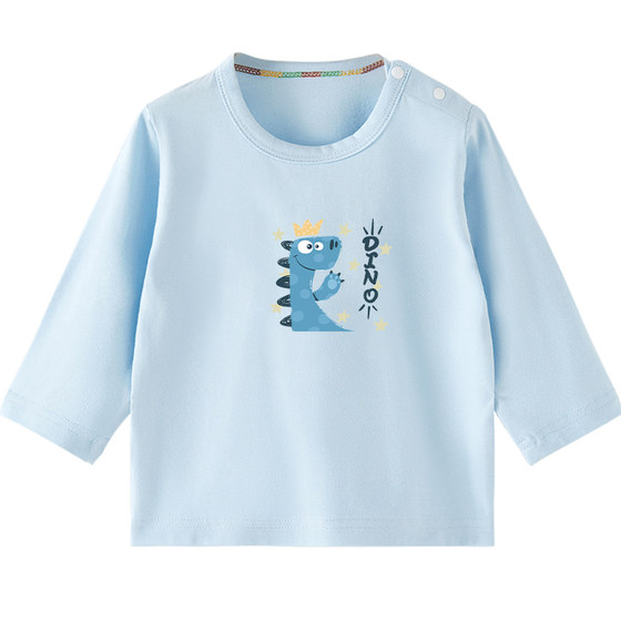 
Baby T-shirt Spring and Autumn Summer Children's Long Sleeve Pure Cotton Autumn Clothes Girls Boys Thin Base Top Baby Clothes