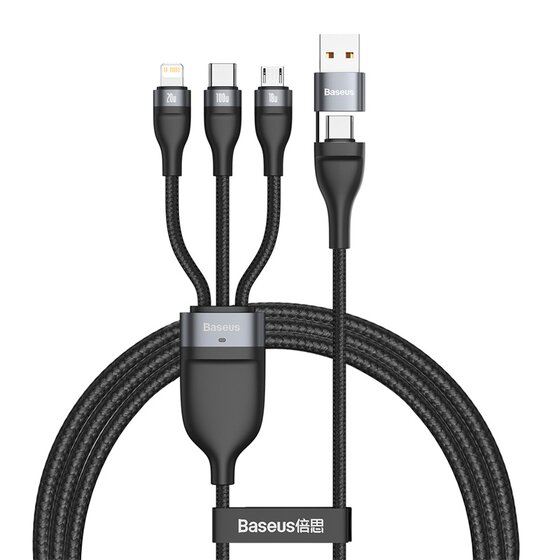 
Besi typec one tow three data cable three in one charging cable two tow three car multi-head USB interface PD100W fast charging suitable for iPhone17promax Huawei Android phone Apple 16