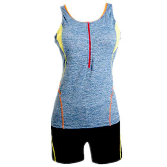 Sanqi swimsuit women's split sports large size flat -angle small chest gathered belly, thin, conservative hot spring sports swimsuit