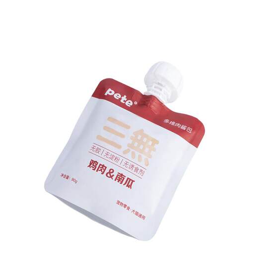 
pete meat sauce bag wet food cat and dog pet snacks meat puree chicken and duck meat tuna salmon mixed food hydrating and glue-free