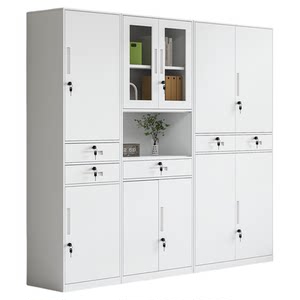 
Steel floor-standing home sandwich storage cabinet office file cabinet information bookcase with lock and drawer storage storage