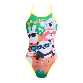 Zhuke's new girls one-piece triangular swimsuit