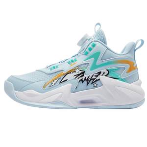 
Xtep children's shoes, large children's mesh breathable cushioning shoes, children's sports shoes, boys' rotary button wear-resistant basketball shoes