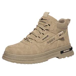 Pull back men's shoes Martin boots men's 2026 new spring thick-soled high-top hiking shoes men's work boots men