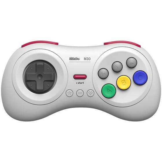 Ba Wei Tang M30 Wireless Bluetooth Game Controller Action Fighting Sega MD Six Key Layout Continuous Switch OLED Lite Host PC Computer Steam Android Phone Box Universal