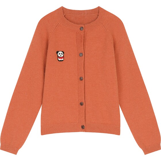 
Fairy's pocket cute embroidered cardigan sweater for women 2026 spring and autumn new imitation cashmere blue sweet inner wear