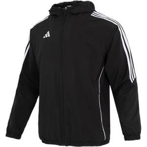 
Adidas hooded jacket women's summer new black running sportswear men's casual woven jacket