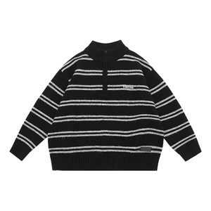 
Children's sweater jacket 2025 winter new style boys' round neck sweater thickened woolen sweater trendy large children's sweater