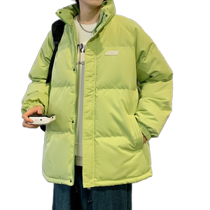 Cotton clothes men's winter design sensor label casual couple dress 2023 new avocado green down jacket men

