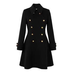 
Qiushui Yiren red double-sided woolen coat for women wool Chinese style new Chinese style 2025 autumn and winter mid-length woolen coat