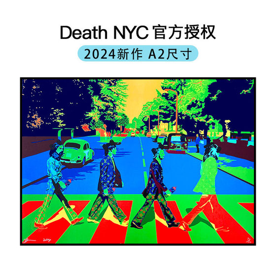 Death NYC官方授权 A2系列签名限量版画披头士装饰画潮流艺术