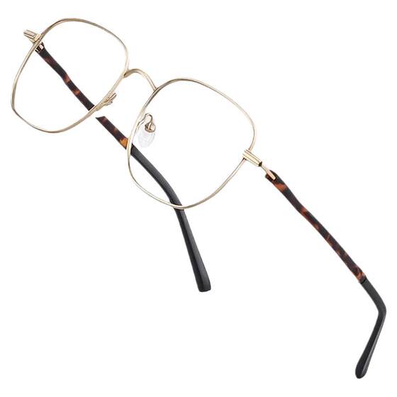 
[Free matching degree] Sagawa fashionable gold wire edge blue light glasses women without makeup showing small glasses frame men's trendy