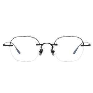 
Anti-blue light radiation pure titanium glasses frame myopia men's half-frame flat frame fashionable and can be equipped with degree astigmatism