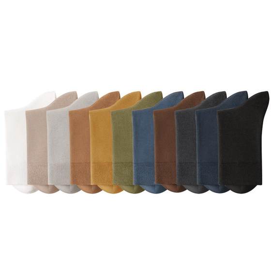 Socks men's pure cotton men's autumn and winter mid-calf socks antibacterial and deodorant cotton socks sports sweat-absorbent 7A antibacterial business socks