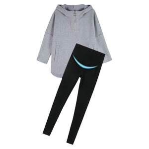 
Jingqi maternity wear spring 2026 new fashion long-sleeved sweatshirt maternity pants small spring style pregnant women suit