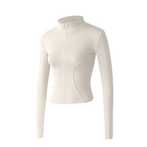 
Sun protection clothing, stand collar zipper yoga clothing jacket, women's Pilates fitness clothing, quick-drying clothing, running shoulder sports tops